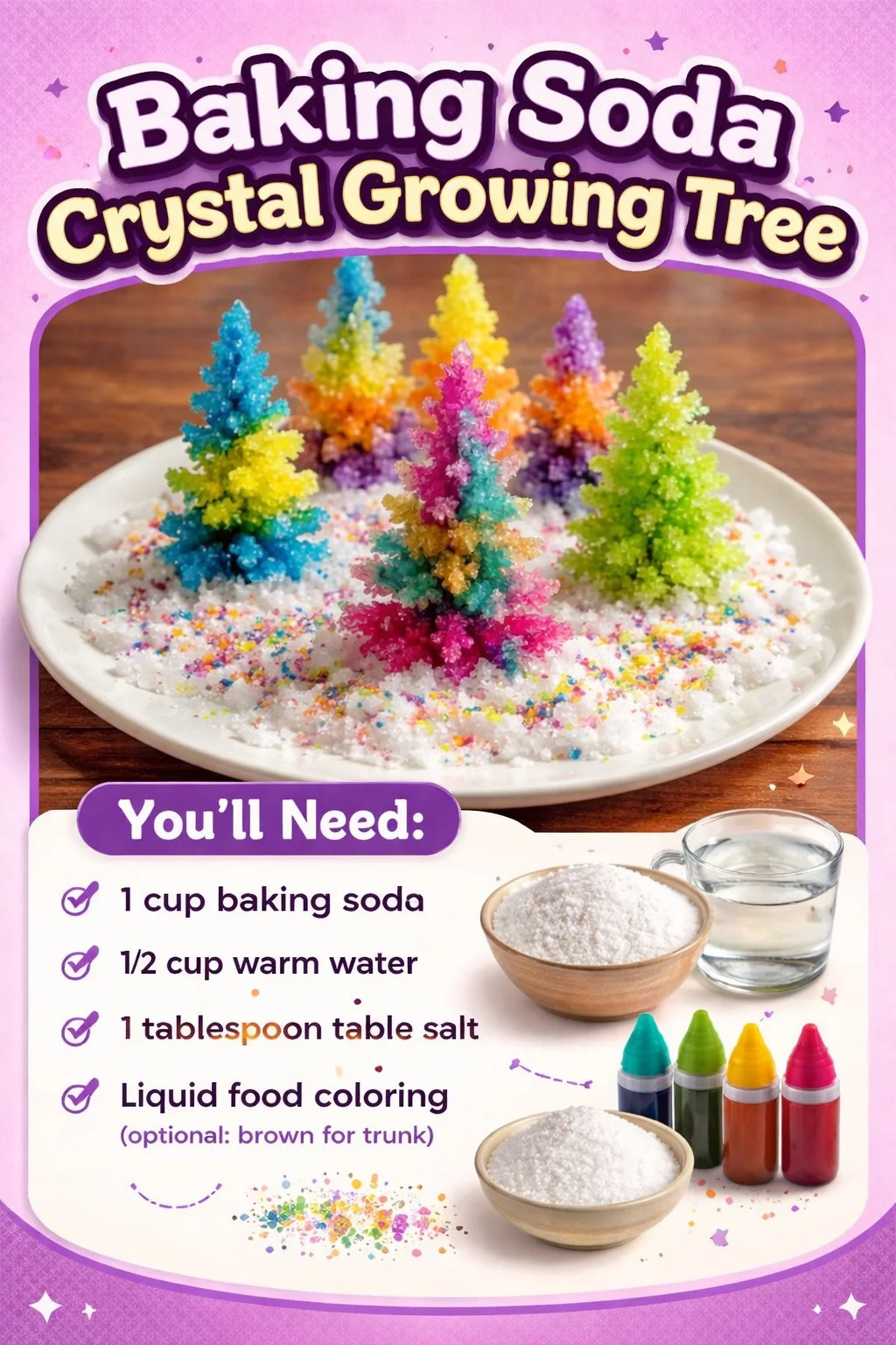 Baking Soda Crystal Growing Tree