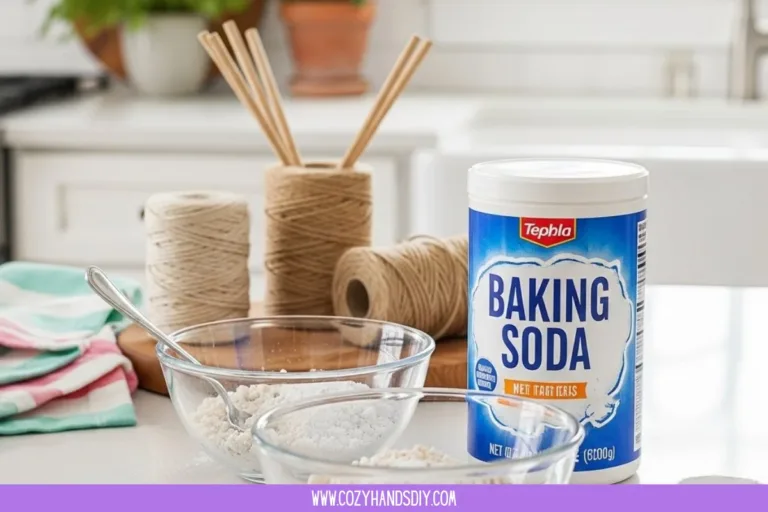 Growing baking soda crystals into tree shapes for educational DIY project