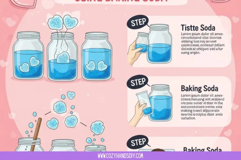 Baking soda crystal heart growth experiment showcasing vibrant crystals.