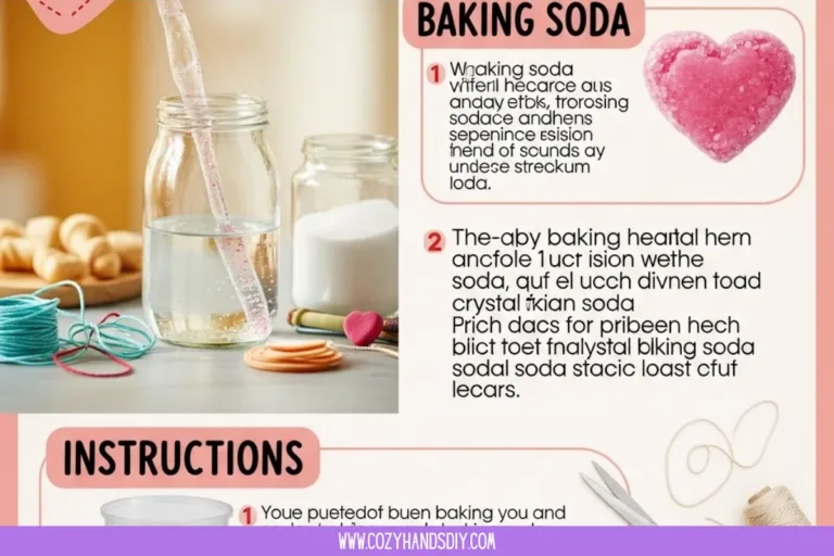 Baking soda crystal heart growth experiment showcasing stunning crystal formations.