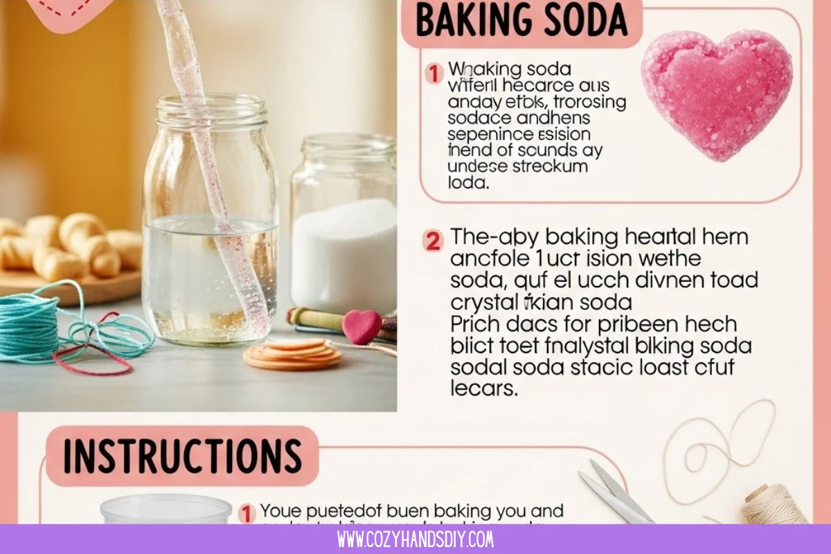 Baking Soda Crystal Heart Growth 7 Baking Soda Crystal Heart Growth