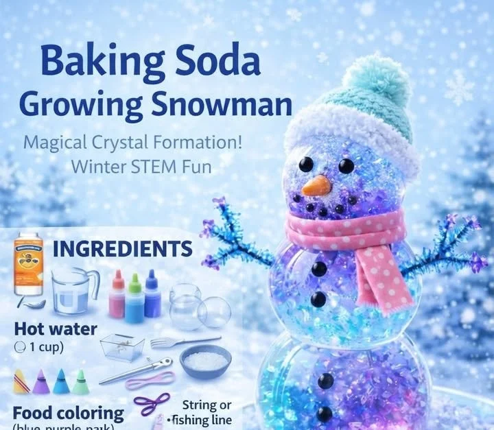 Baking Soda Growing Snowman 5 Baking Soda Growing Snowman