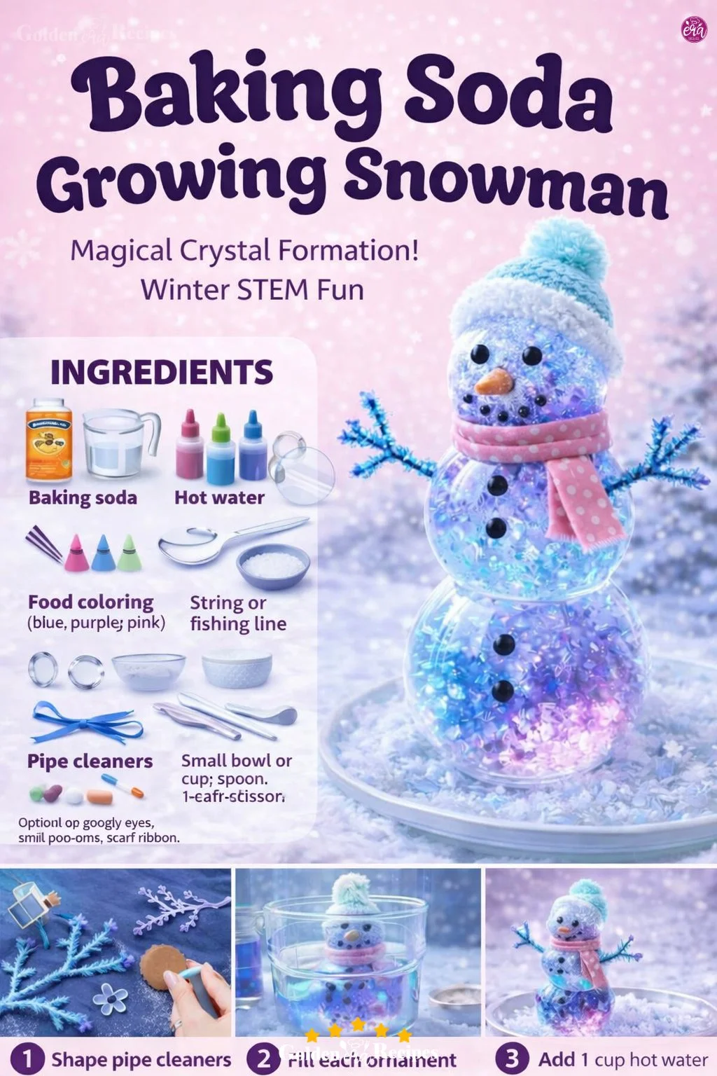 Baking Soda Growing Snowman 6 Baking Soda Growing Snowman