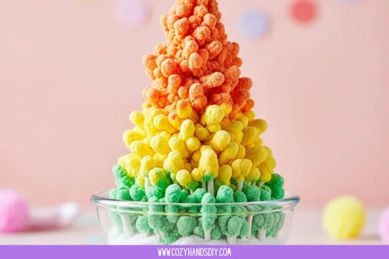 Baking soda growing tree experiment showcasing chemical reaction and growth