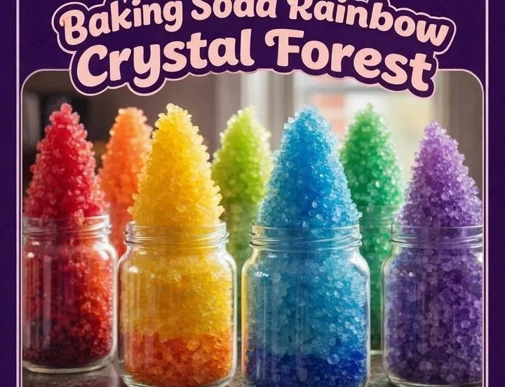 Baking Soda Rainbow Crystal Forest