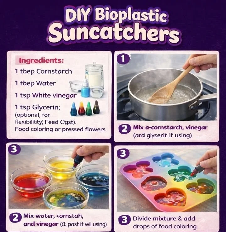 DIY Bioplastic Suncatchers