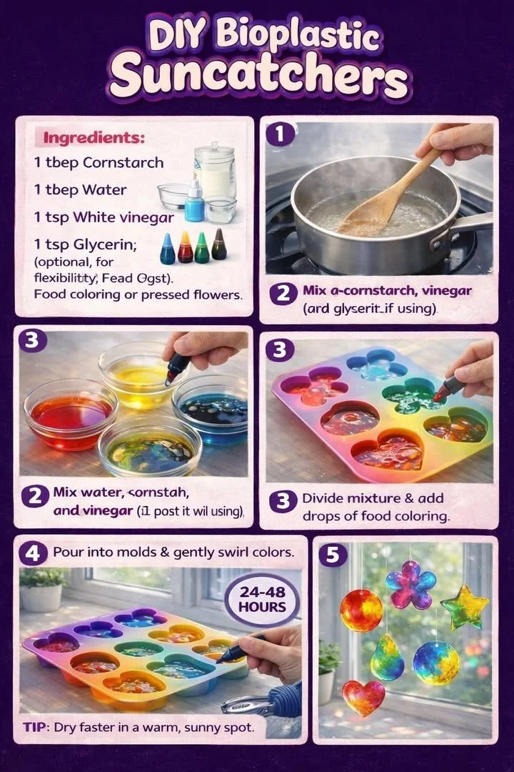 DIY Bioplastic Suncatchers