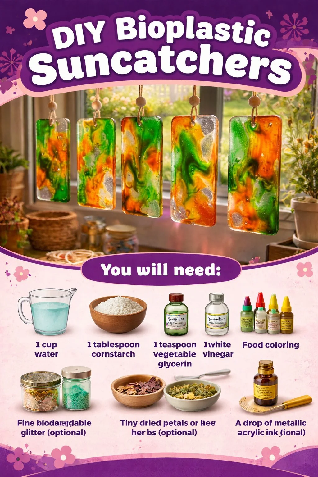 DIY Mandala Bioplastic Suncatchers