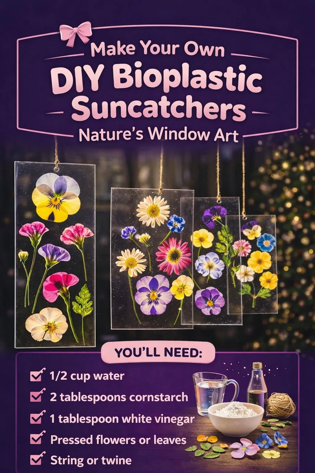 DIY Bioplastic Suncatchers – Nature’s Window Art 6 DIY Bioplastic Suncatchers – Nature’s Window Art