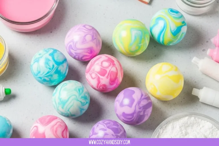 DIY Magic Marble Bounce Balls made with colorful materials for fun activities.