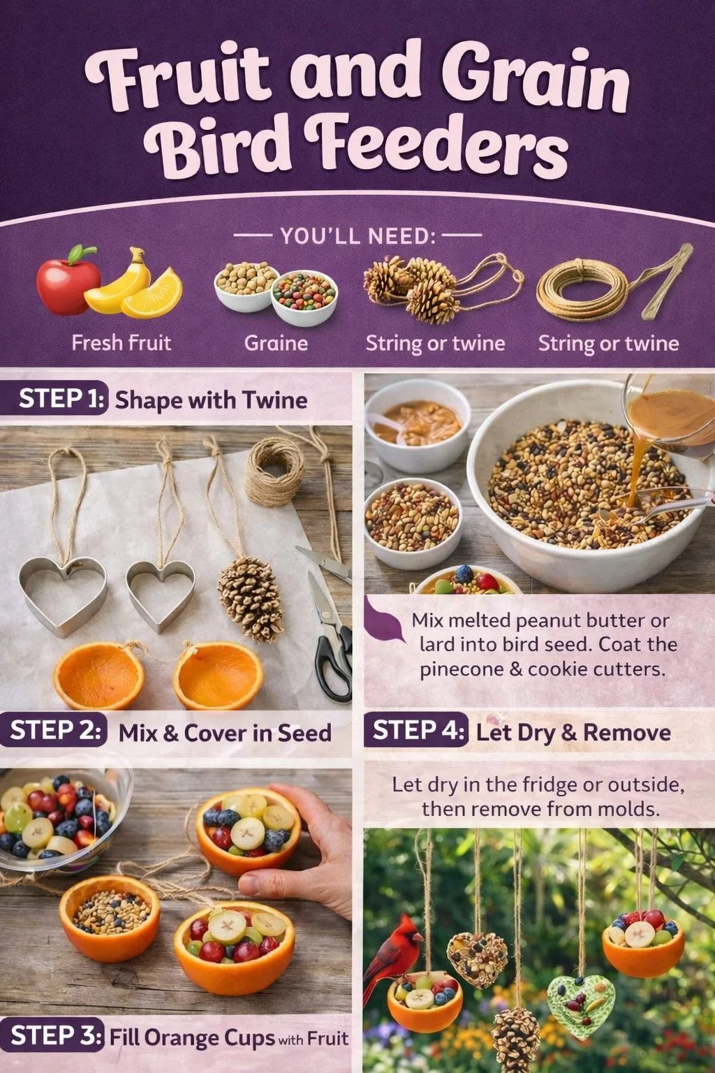 Fruit and Grain Bird Feeders