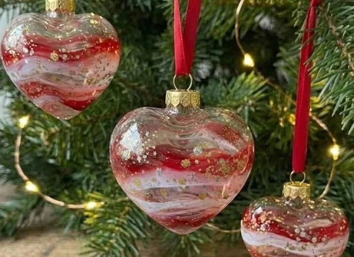 Galaxy Heart Ornaments