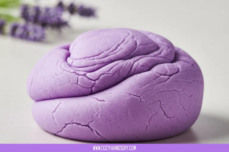 Lavender Cloud Dough for sensory play and relaxation activities.