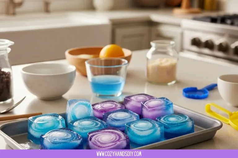 Magic Cool Ice Cubes changing colors in water for STEM educational fun