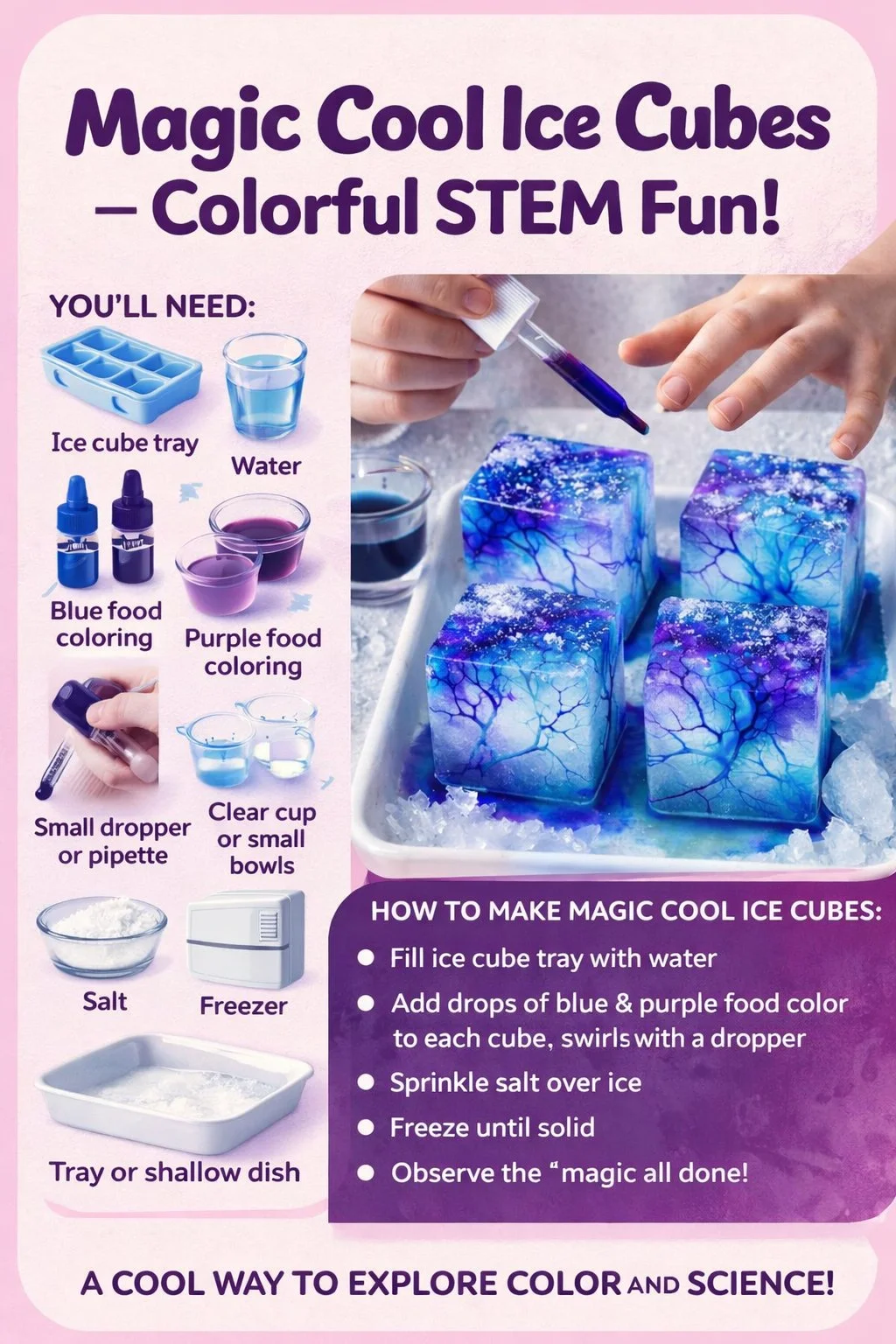 Magic Cool Ice Cubes – Colorful STEM Fun!