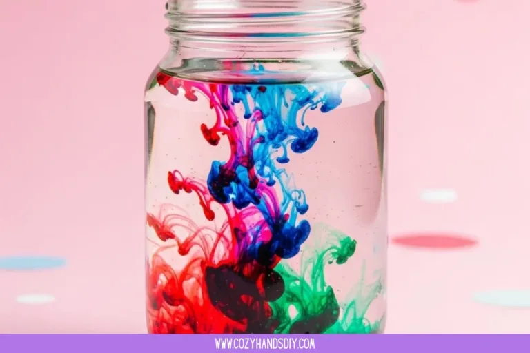 Sparkling Color Fireworks in a jar creating vibrant displays.