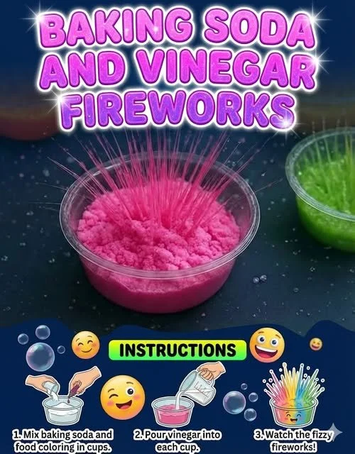 Baking Soda and Vinegar Fireworks