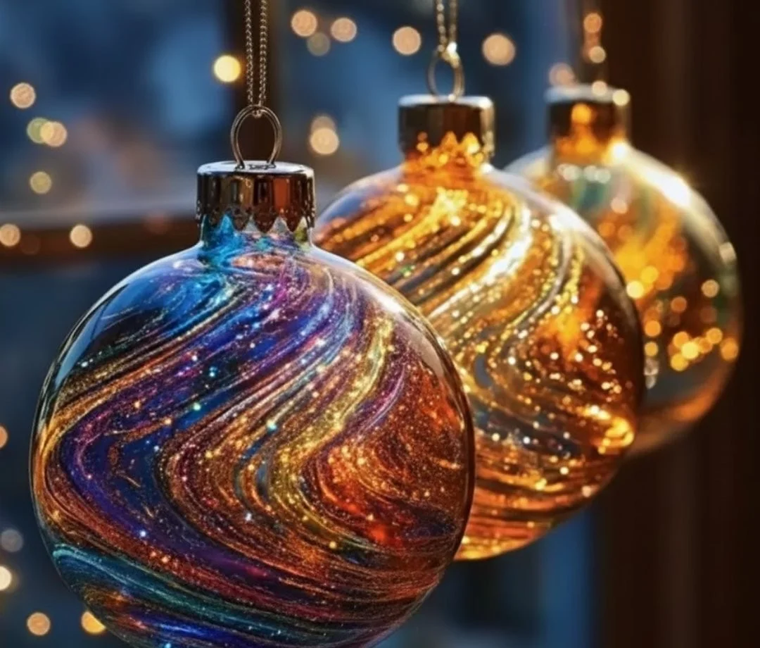 Baking Soda Galaxy Ornaments