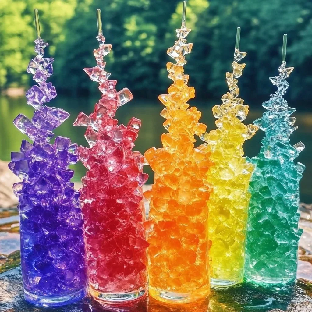 Baking Soda Rainbow Crystal Forest