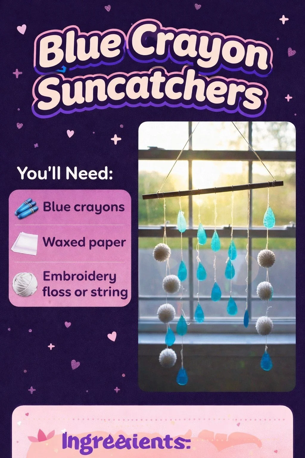 Blue Crayon Suncatchers