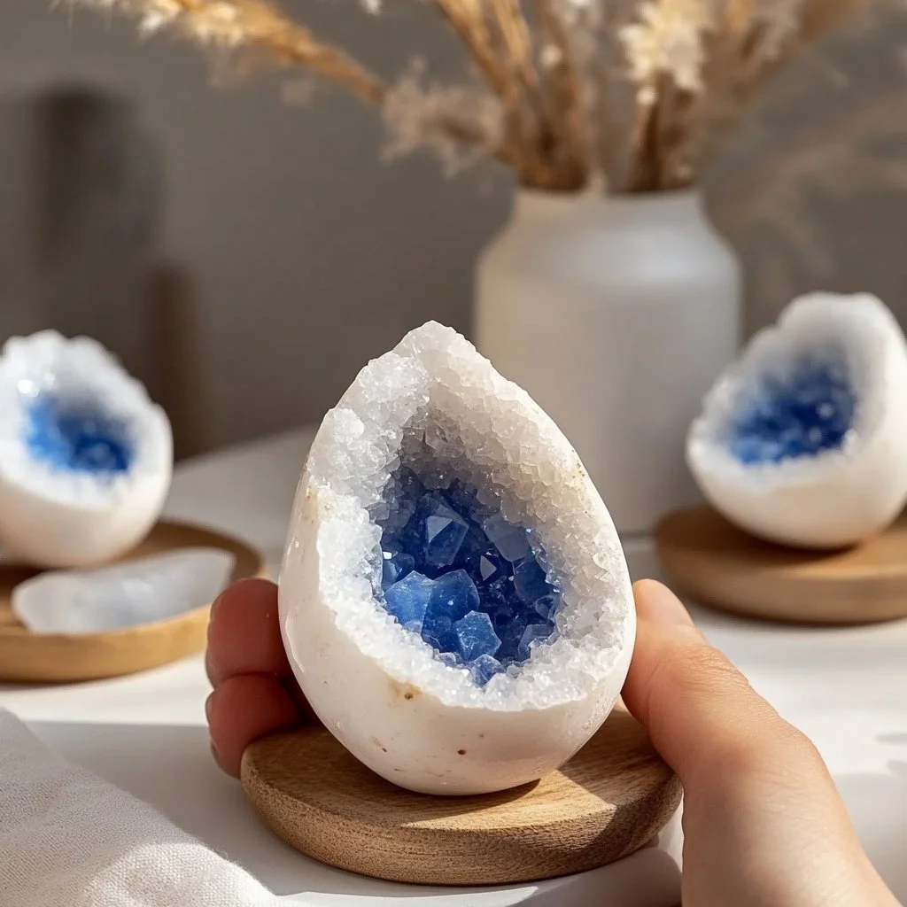 Crystal Eggshell Geodes 5 Crystal Eggshell Geodes