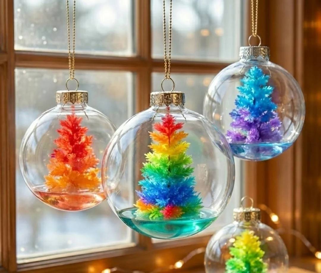 Crystal Growing Tree Ornaments 5 Crystal Growing Tree Ornaments