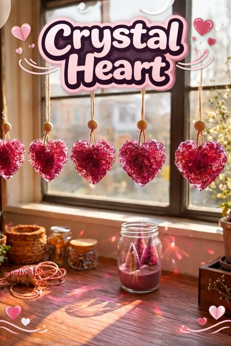 Gorgeous Crystal Heart representing love and healing energy.