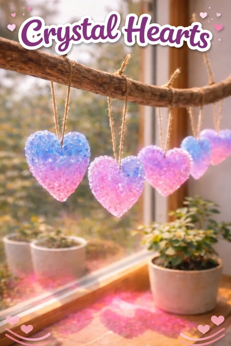 Colorful Crystal Hearts sparkling in light, representing magic and adventure.