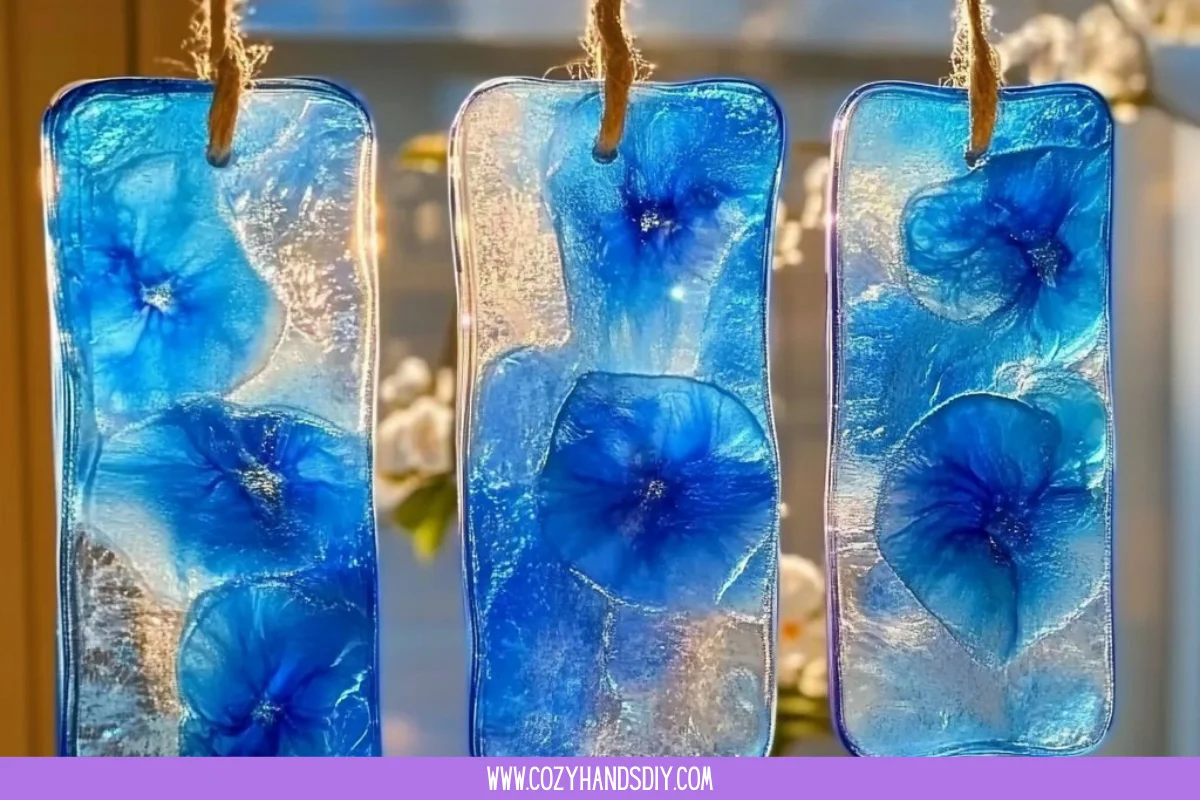 DIY Blue Crayon Suncatchers 7 DIY Blue Crayon Suncatchers