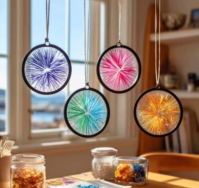 Homemade DIY Firework Suncatcher 5 DIY Firework Suncatcher