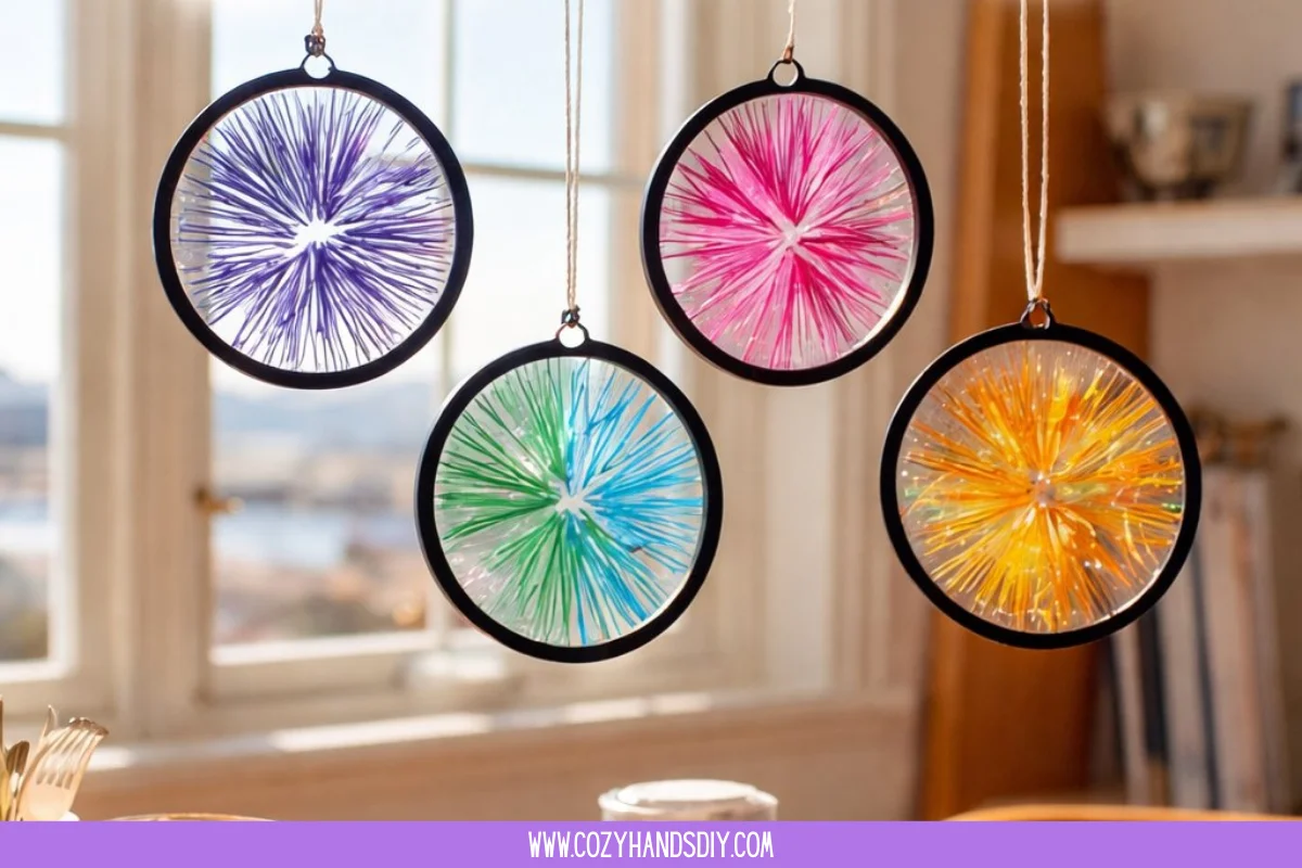 Homemade DIY Firework Suncatcher 7 DIY Firework Suncatcher