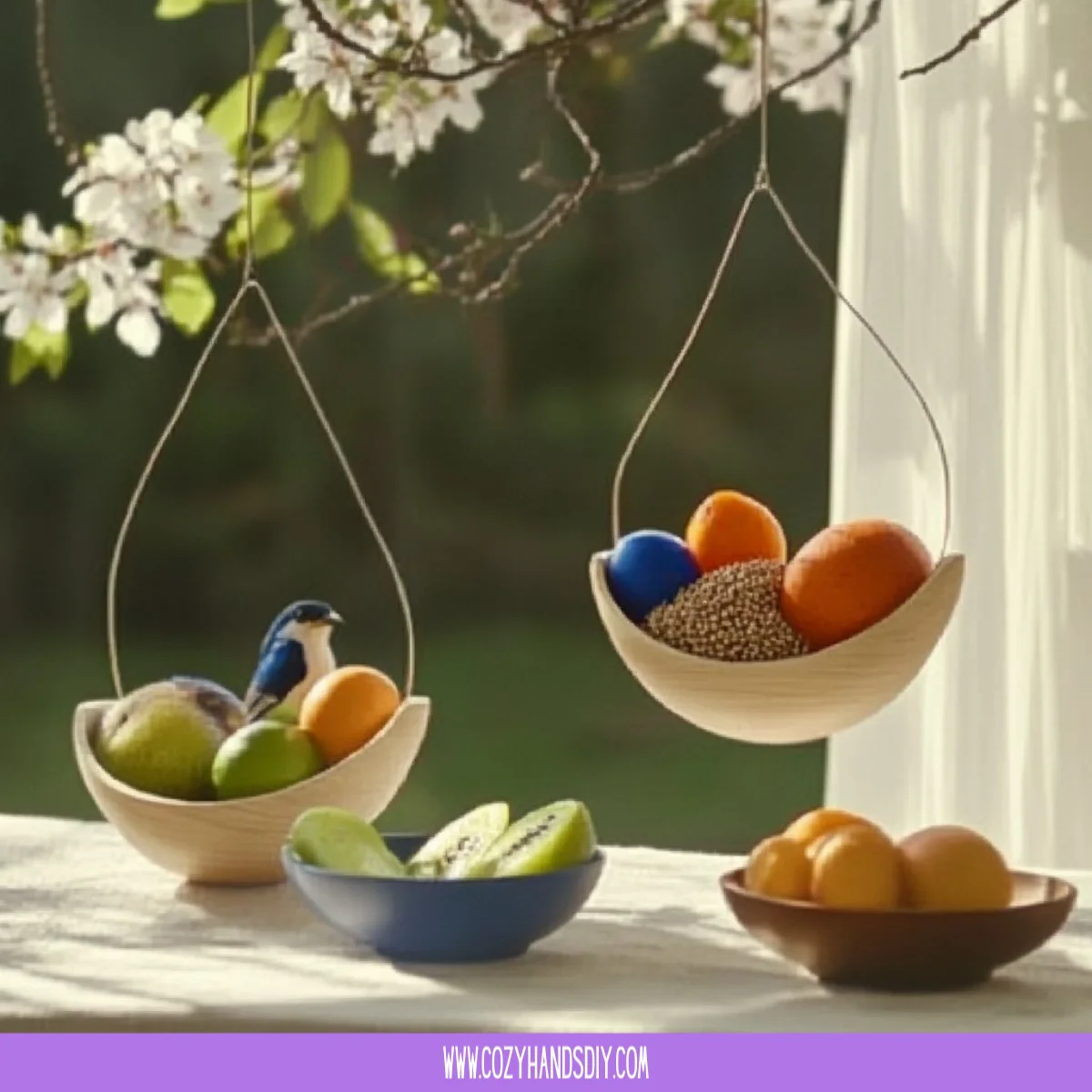 DIY Fruit and Seed Bird Feeders