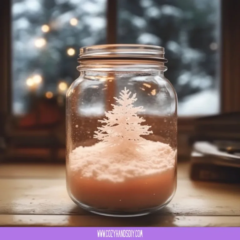 DIY Snowstorm in a Jar project showcasing beautiful snowy effects