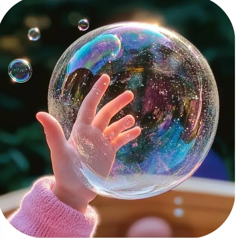 Colorful bouncing bubbles floating in the air for fun and entertainment