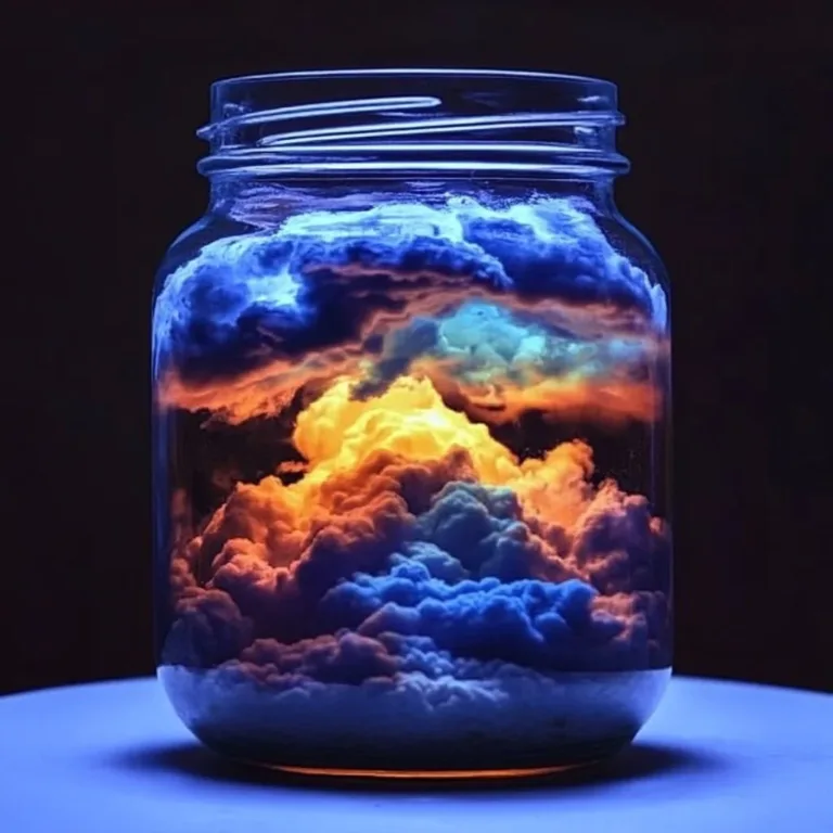 Glow-in-the-Dark Rain Cloud in a Jar for enchanting home decor