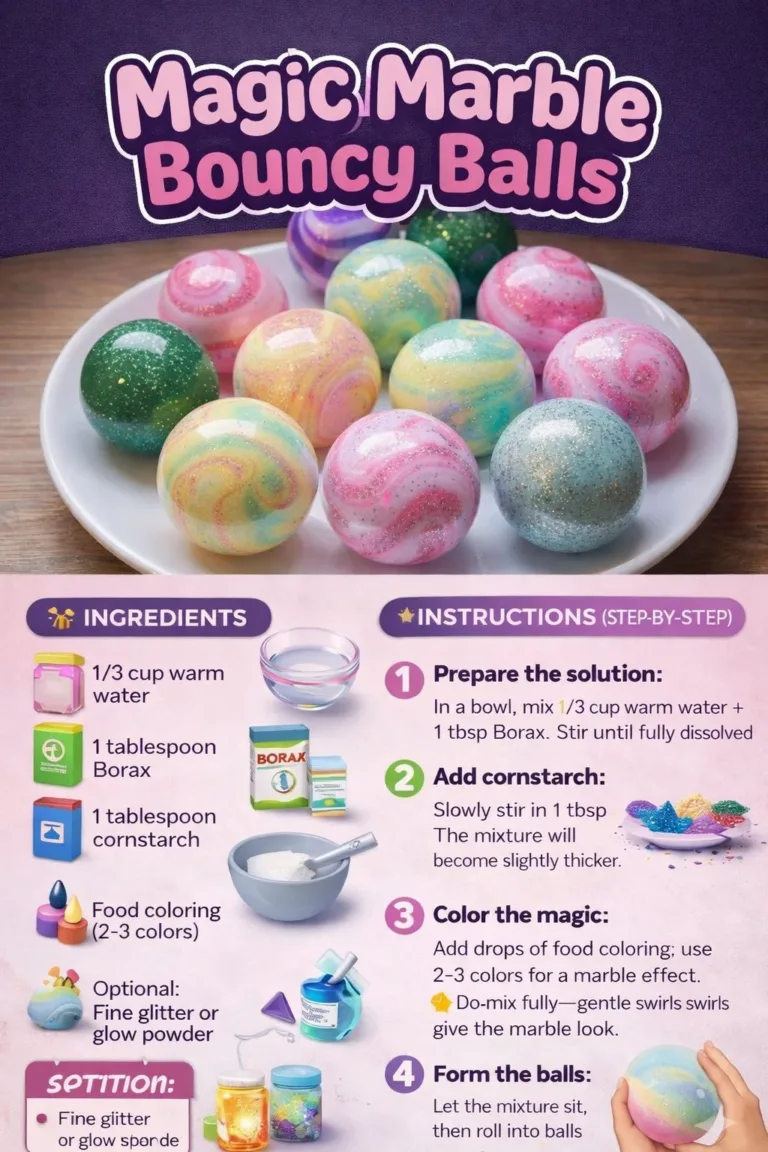 Colorful Magic Marble Bouncy Balls for fun and play