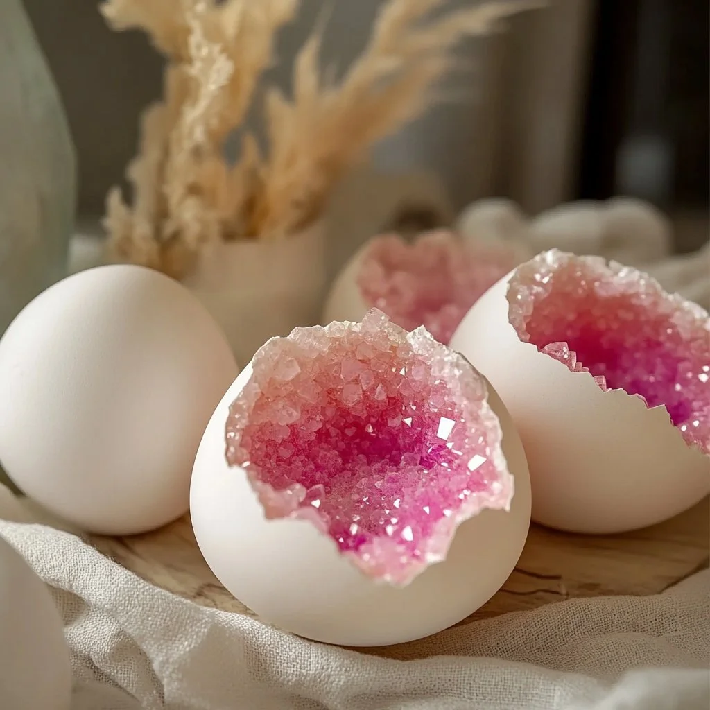 Pink Eggshell Crystal Geodes 1 Pink Eggshell Crystal Geodes
