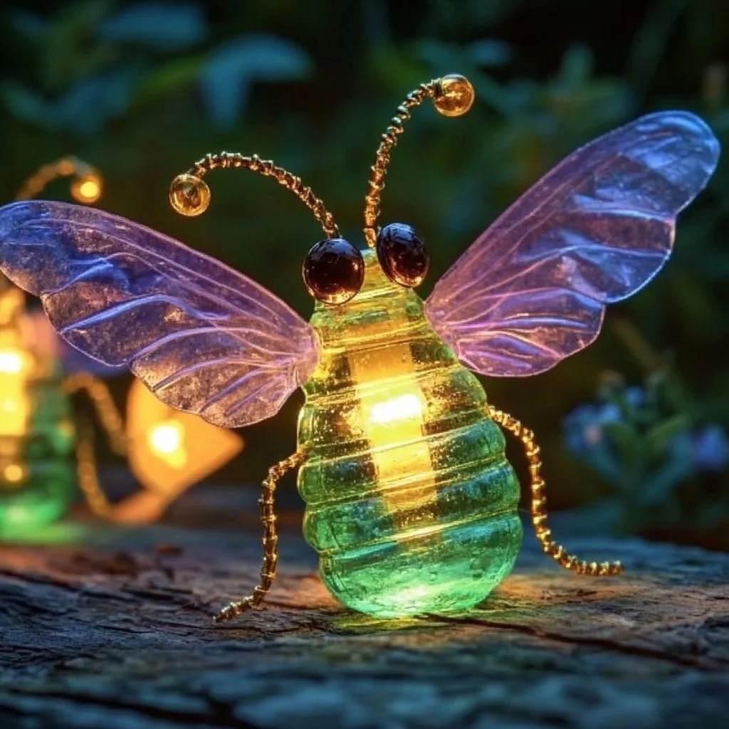 DIY pop bottle firefly craft project for kids and families