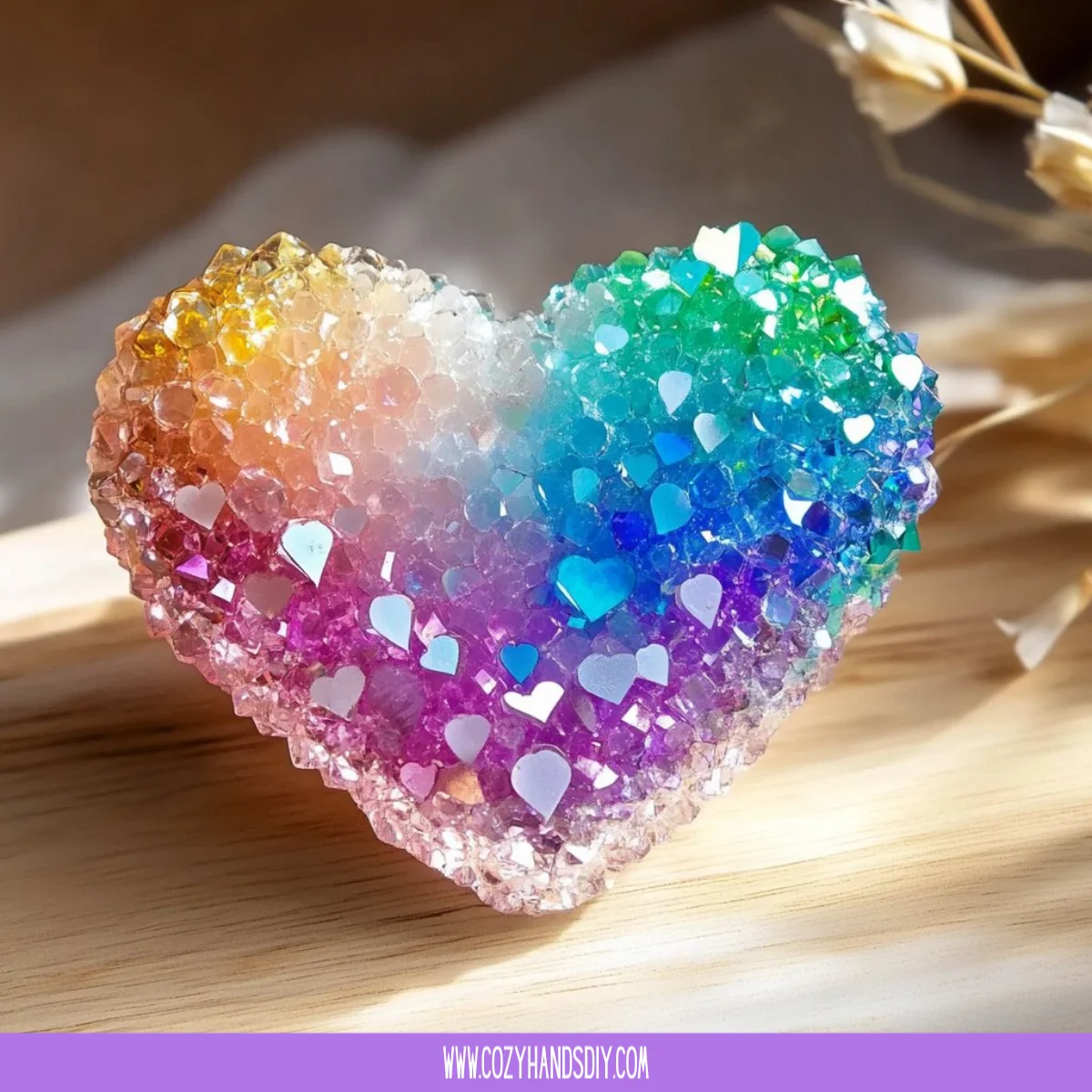 Rainbow Crystal Heart