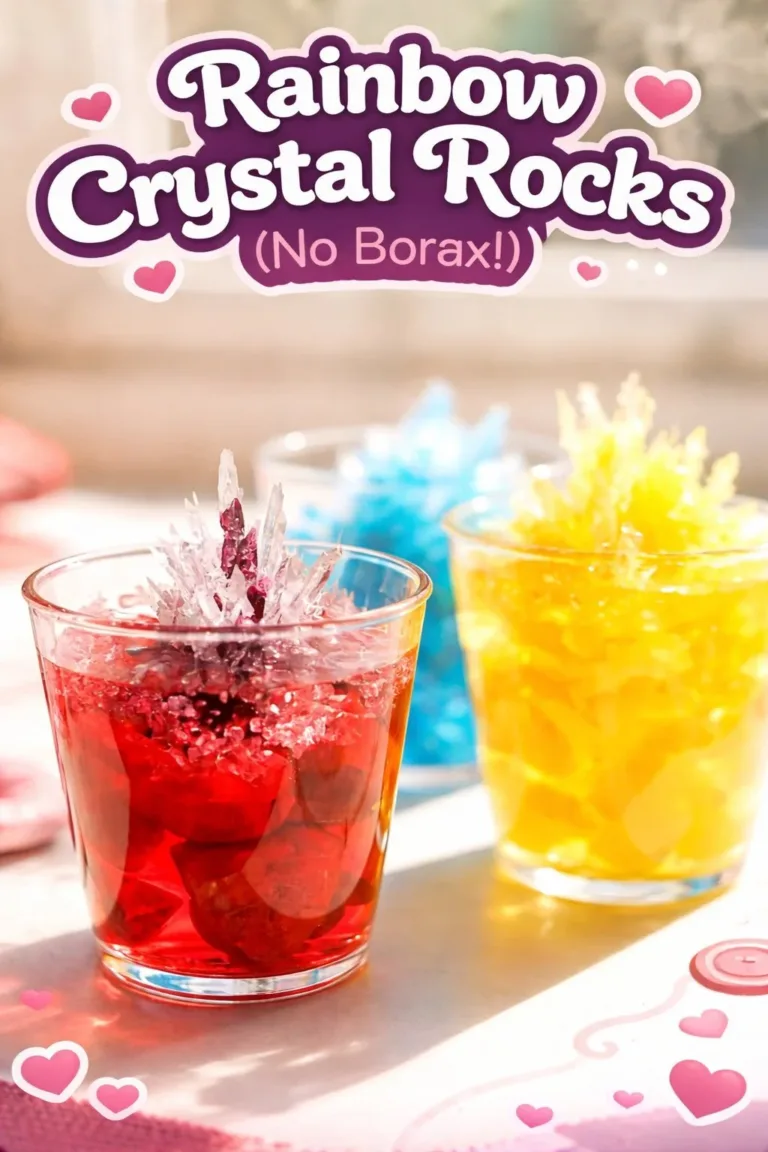 Colorful rainbow crystal rocks for crafting and decoration without borax