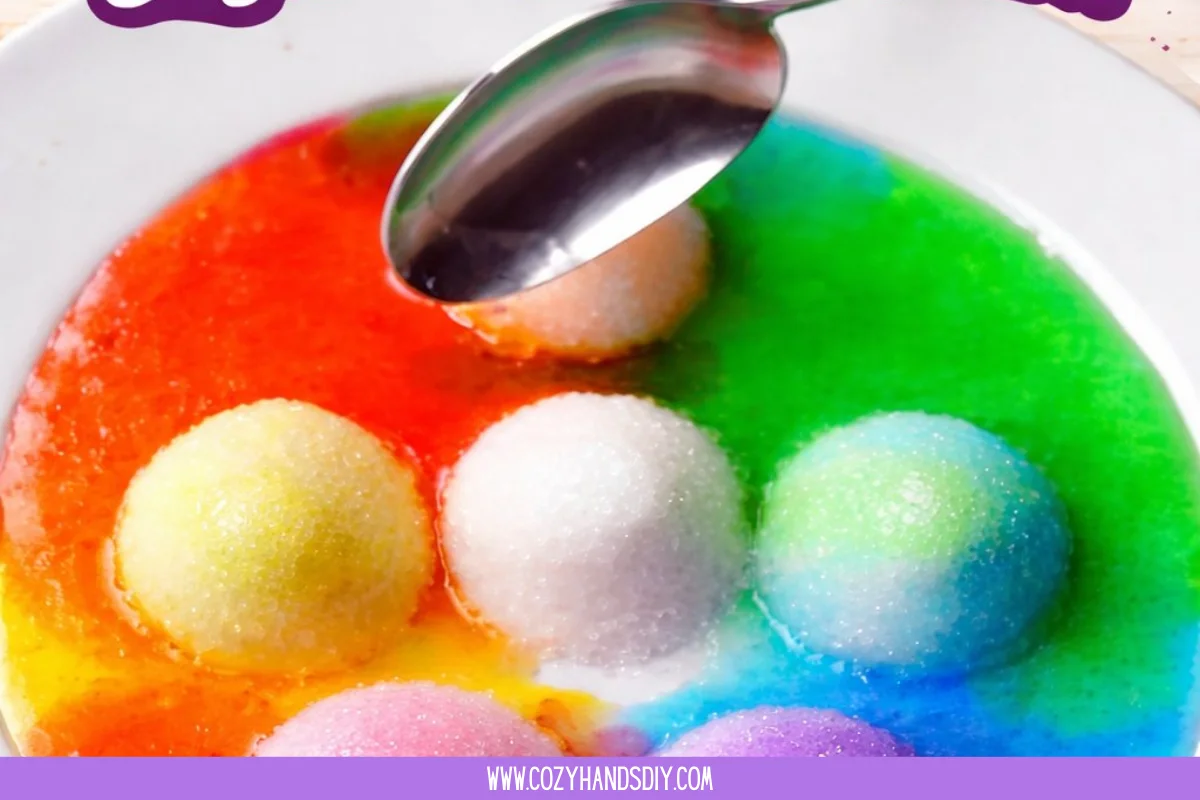 Rapid-Growing Rainbow Sugar Crystal Eruption