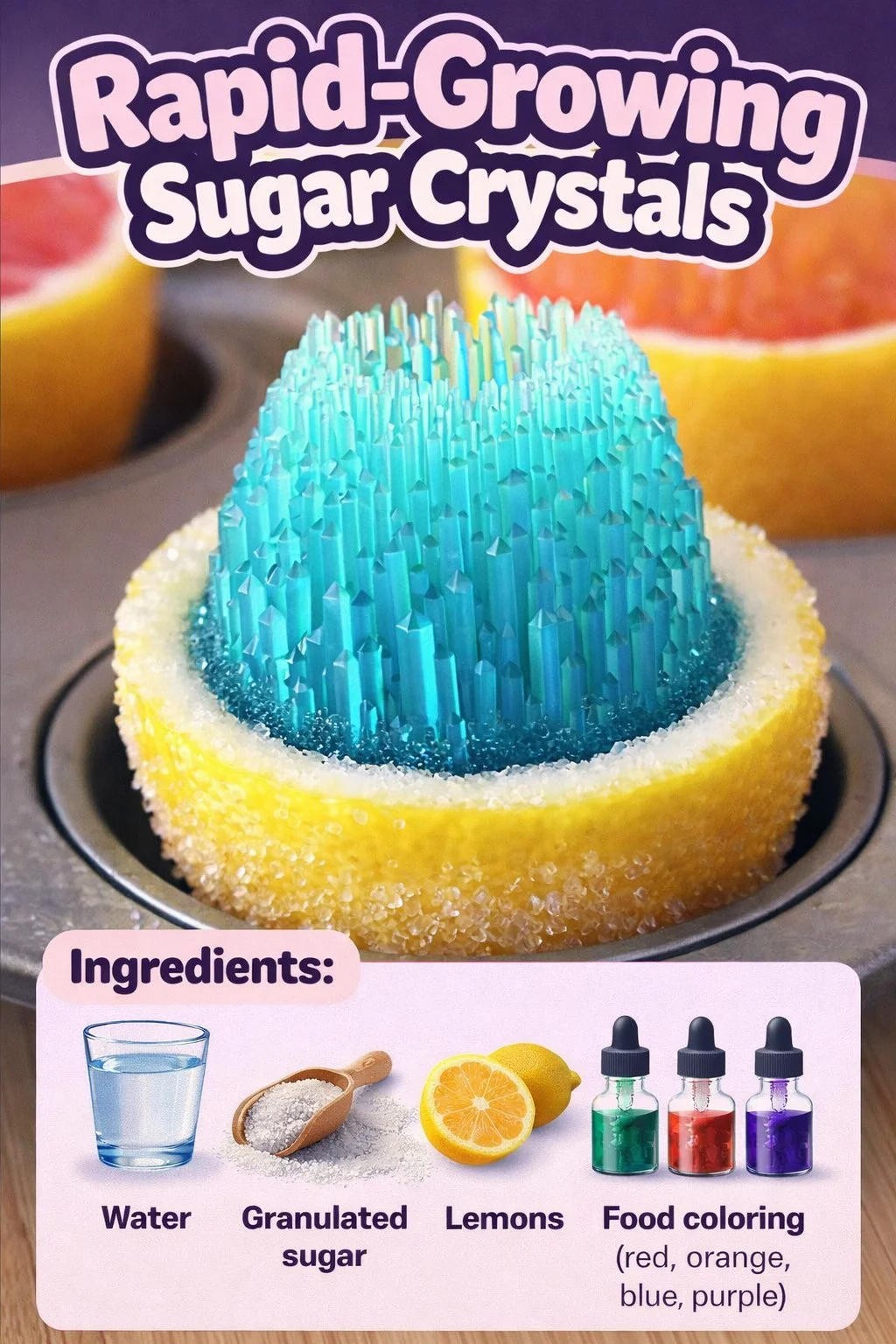 Rapid-Growing Sugar Crystals