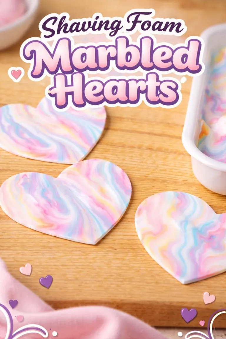 Shaving Foam Marbled Hearts design for a smooth and enjoyable shave.