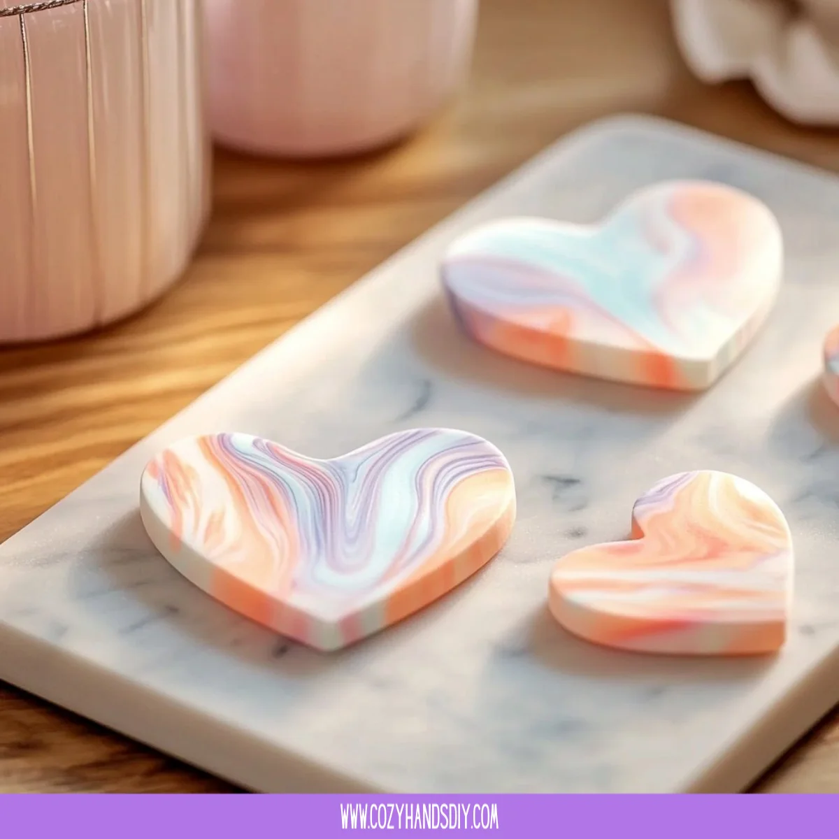 Shaving Foam Marbled Hearts ❤️