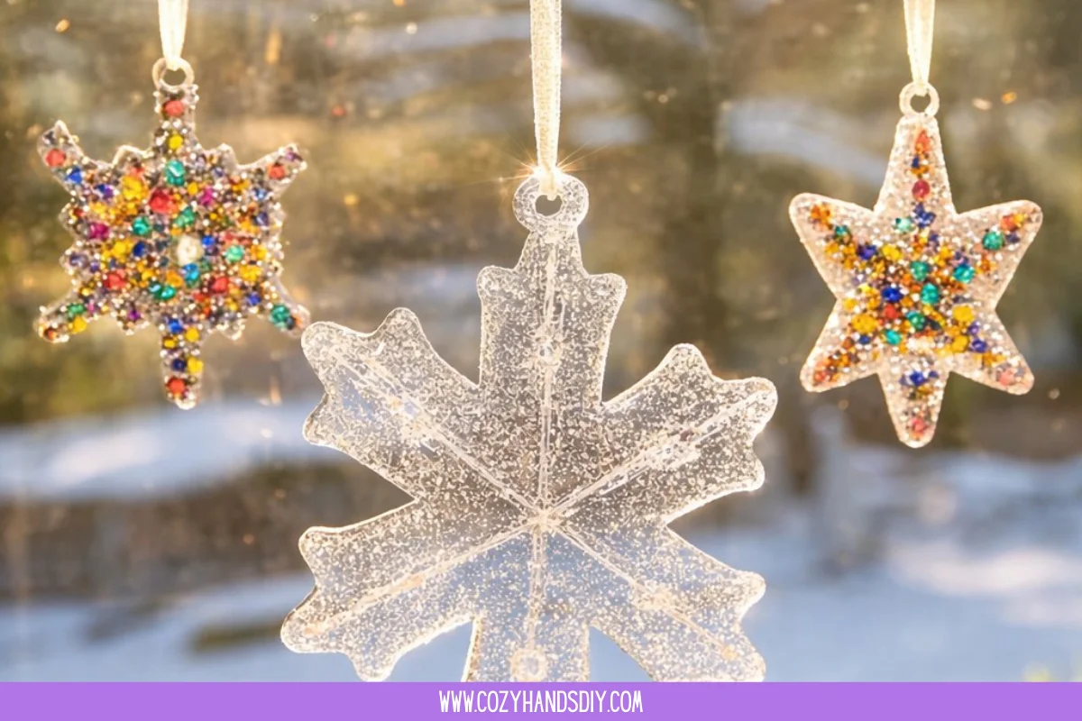 Sparkling Clear Glue Christmas Suncatchers