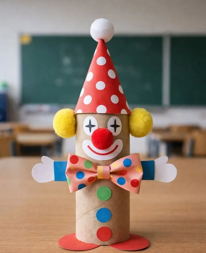 Toilet Paper Roll Clown Craft