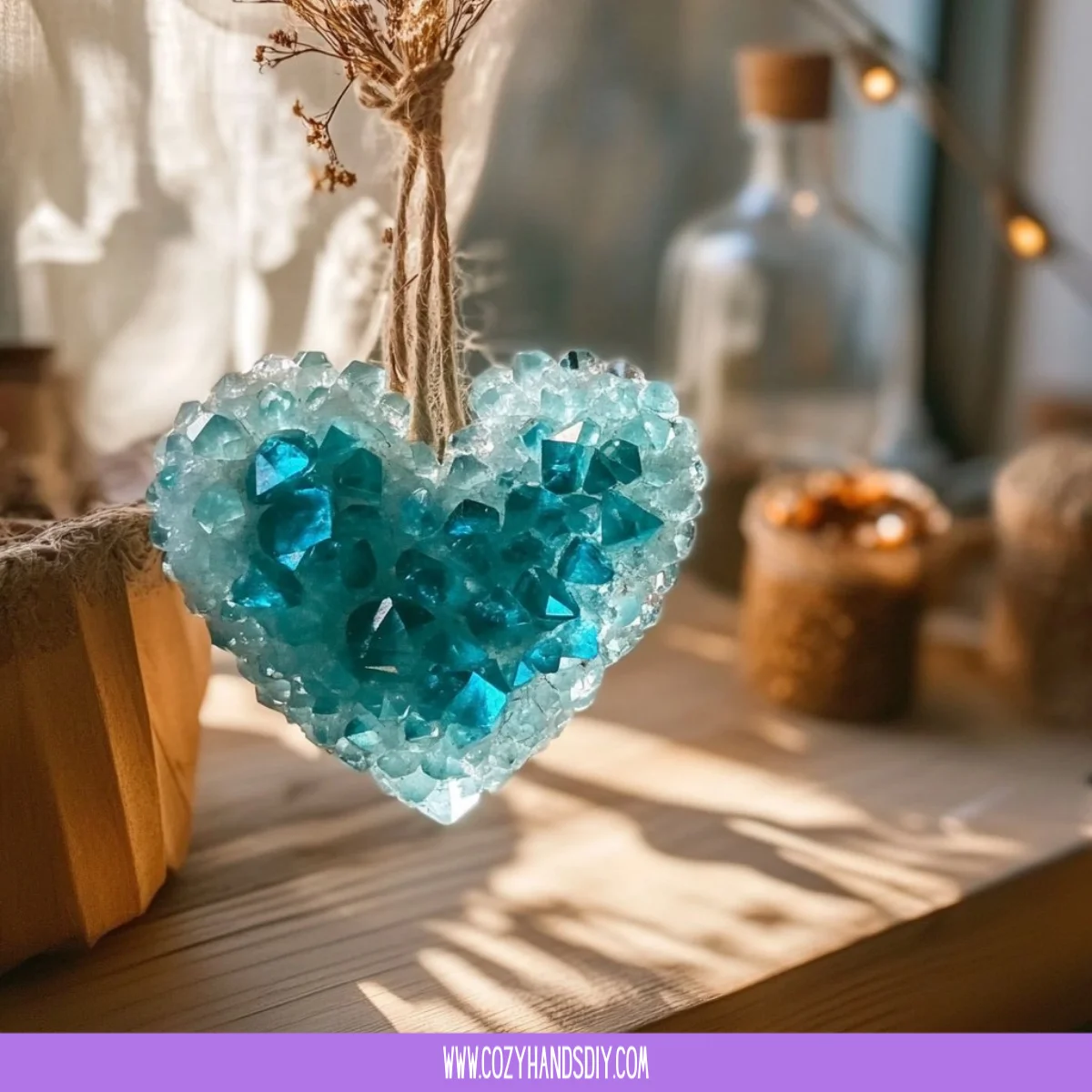 Turquoise Crystal Heart