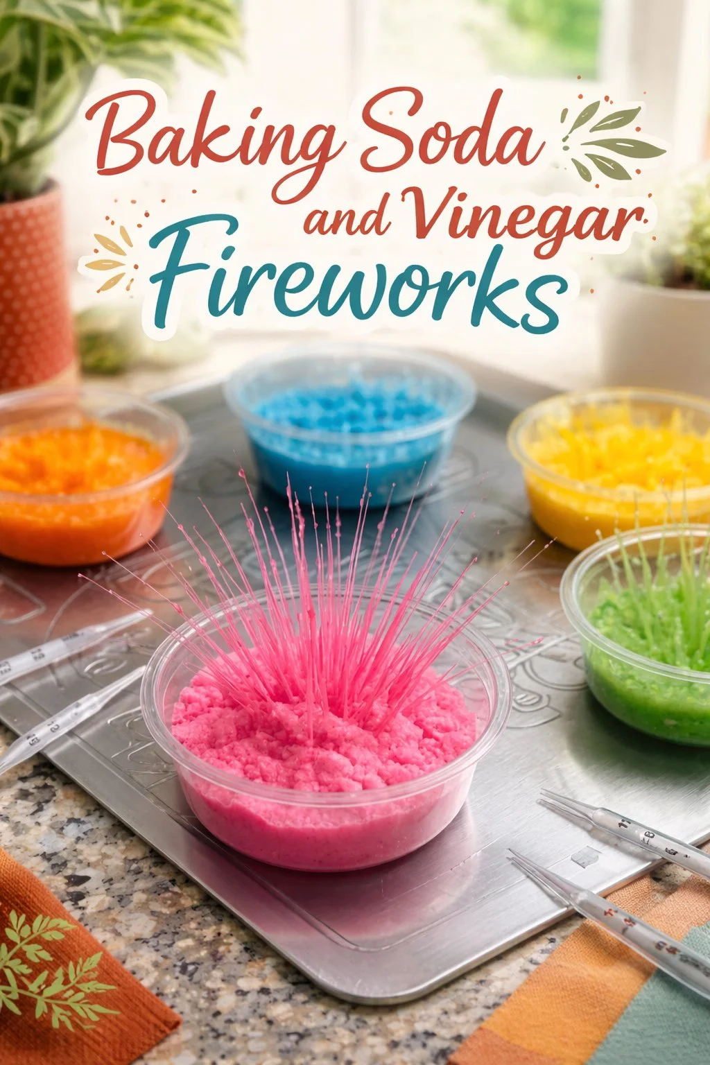 Baking Soda and Vinegar Fireworks