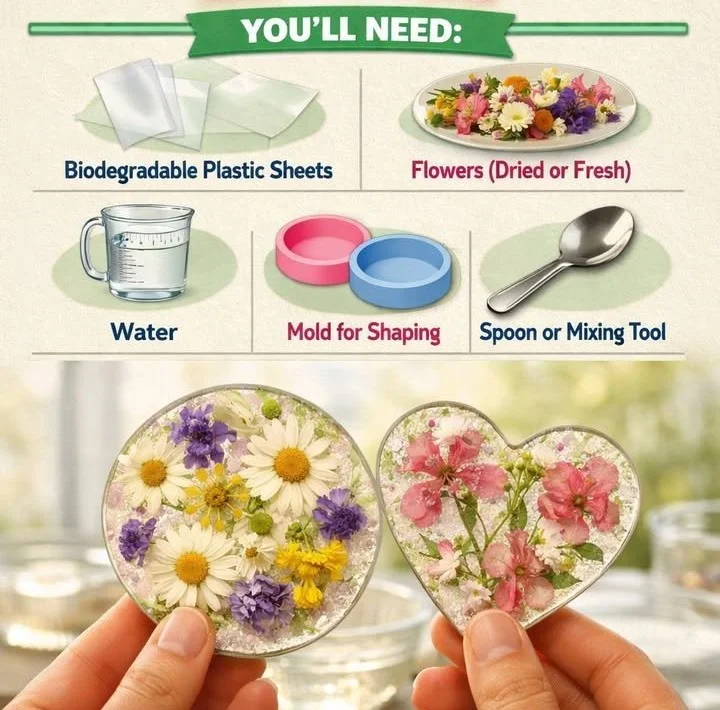 Beautiful Bioplastic Suncatchers with Natural Flowers 5 Beautiful Bioplastic Suncatchers with Natural Flowers