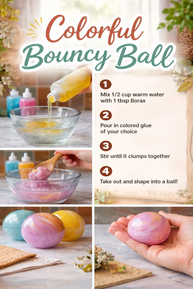 Bright and colorful bouncy ball for fun and playtime